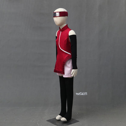 Anime Boruto Costume Sarada Uchiha Cosplay Outfit with Accessories for Women Kids
