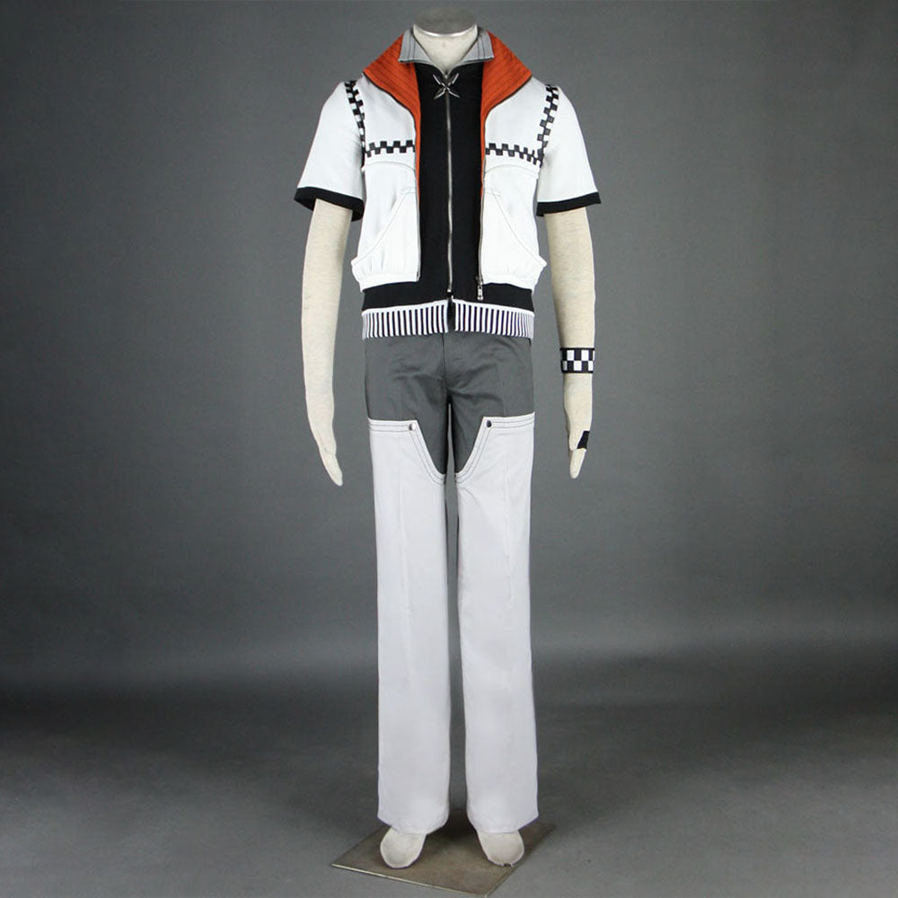 Game Kingdom Hearts Roxas Cosplay Costume Outfits with Accessories Men and Kids Halloween