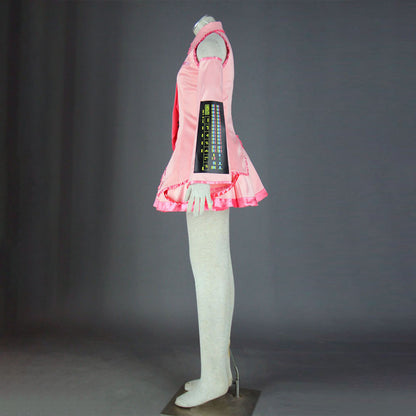 Cherry Blossom Pink Virtual Singer Cosplay Costume Outfit with Accessories for Women Kids