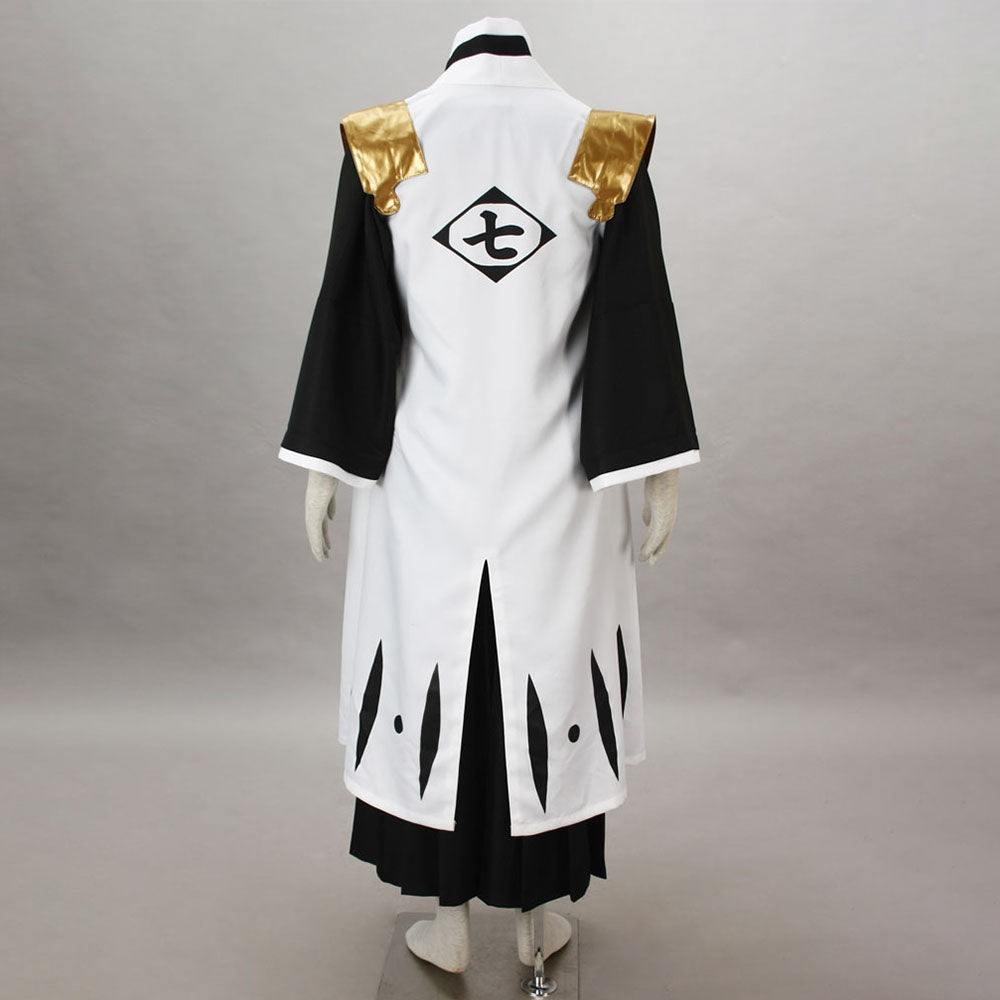 Anime 7th Division Captain Beast Swordsman Cosplay Costume Set with Golden Shoulder Armor for Men Kids