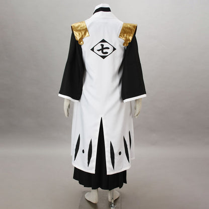 Anime 7th Division Captain Beast Swordsman Cosplay Costume Set with Golden Shoulder Armor for Men Kids