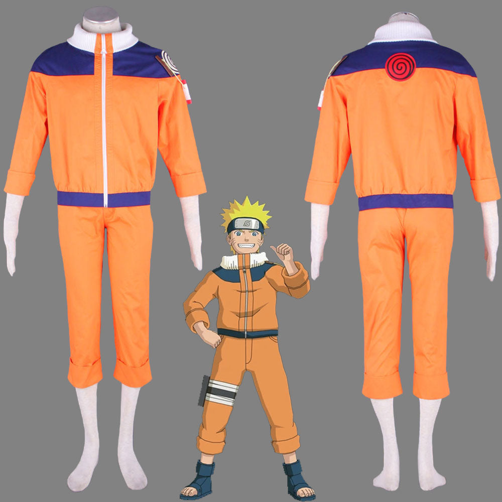 Anime Naruto Costume Naruto Boy Cosplay Costume with Headband for Men Kids