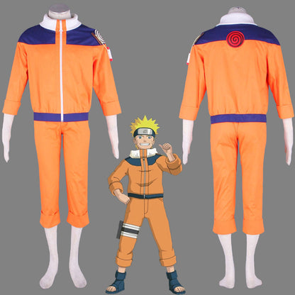 Anime Naruto Costume Naruto Boy Cosplay Costume with Headband for Men Kids