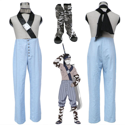 Anime Naruto Costume Zabuza Momochi Cosplay Shirtless Costume with Shoes for Men Kids Halloween