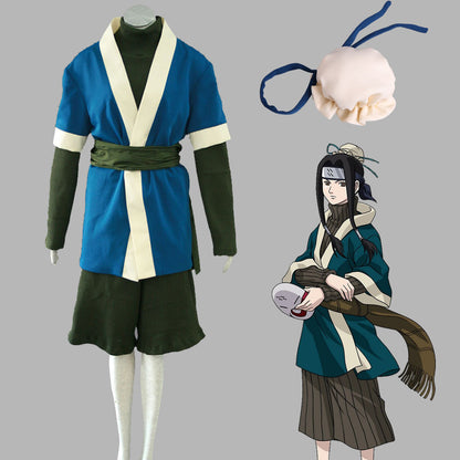 Anime Naruto Costume Haku Cosplay Costume with Accessories for Men Kids