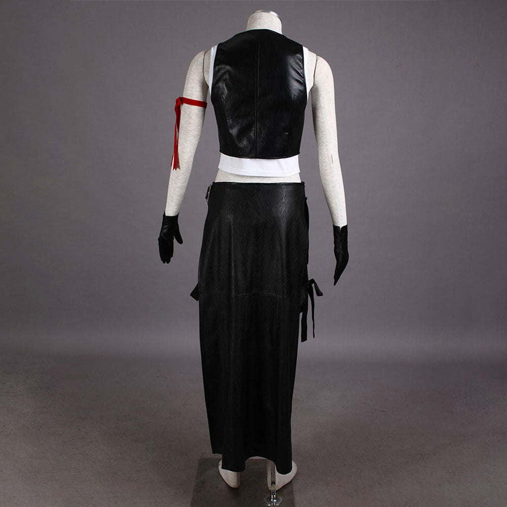 Game Final Fantasy 7 Tifa Lockhart Cosplay Costume Outfit with Accessories Women Kids Halloween
