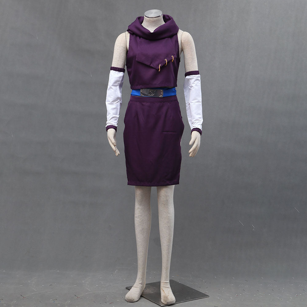 Anime Naruto Costume Ino Yamanaka Girl Cosplay Purple Outfit for Women and Kids