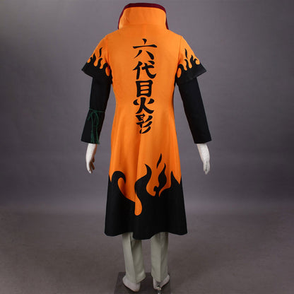 Anime Naruto Costume Naruto Sixth Hokage Cosplay Costume full Outfit for Men Kids Halloween