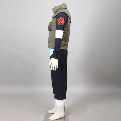 Anime Naruto Costume Asuma Sarutobi Cosplay Costume with Headband for Men Kids Halloween