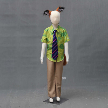 Men and Kids Anime Zootopia Costume The Fox Nick Wilde Cosplay full Outfit