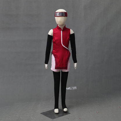 Anime Boruto Costume Sarada Uchiha Cosplay Outfit with Accessories for Women Kids