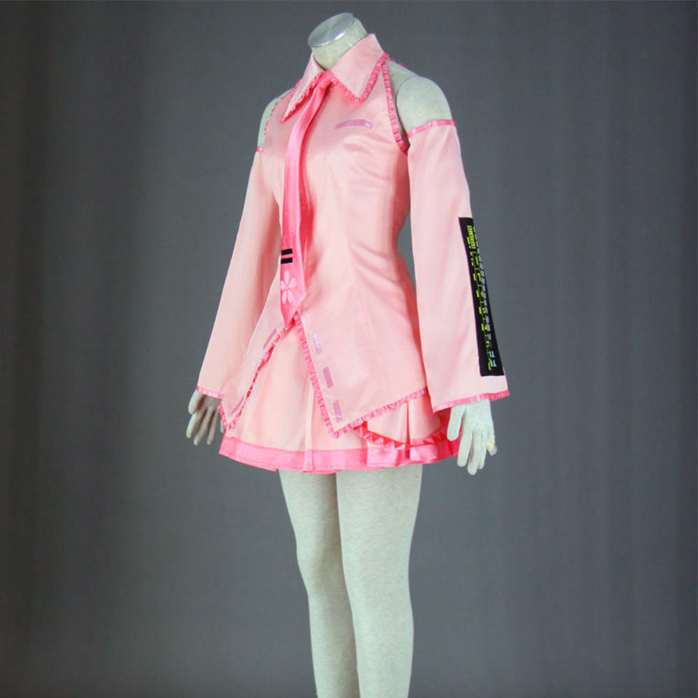 Cherry Blossom Pink Virtual Singer Cosplay Costume Outfit with Accessories for Women Kids