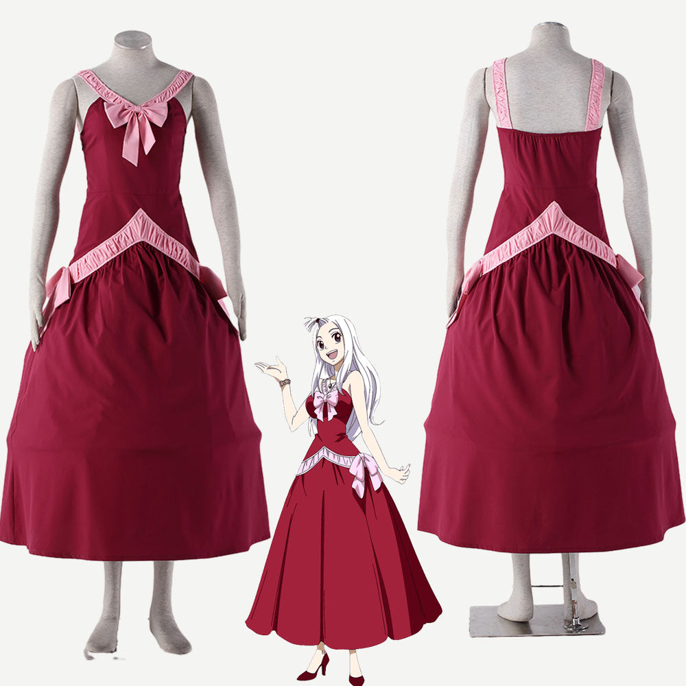Anime Fairy Tail Mirajane Strauss Cosplay Costume Dress Women Kids Halloween