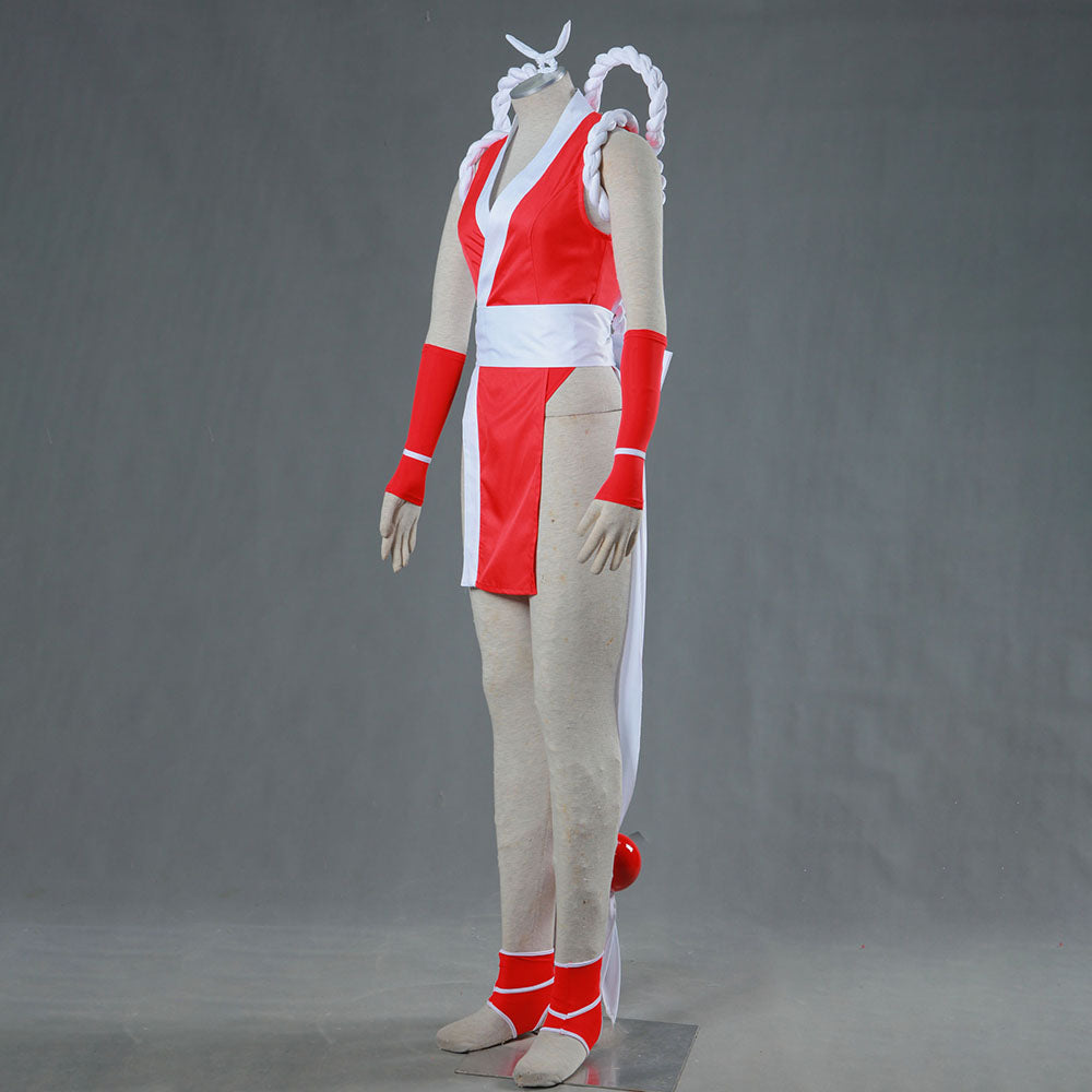 Game King of Fighters (KOF) Mai Shiranui Costume Outfit with Accessories Women and Kids Halloween