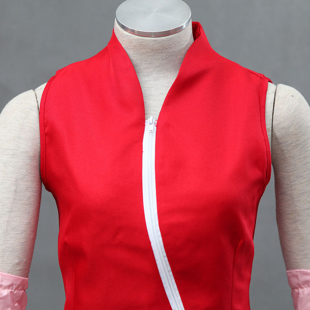 Anime Naruto Costume Sakura Cosplay Uniform with Headband for Women Kids Halloween