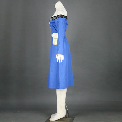 Anime Naruto Costume Mizukage Mei Terumi Cosplay Blue Dress Costume with Mizukage  Hat for Women Kids