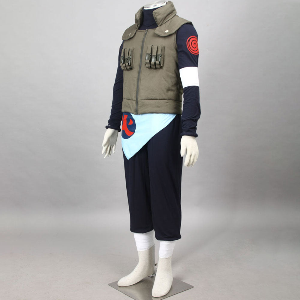 Anime Naruto Costume Asuma Sarutobi Cosplay Costume with Headband for Men Kids Halloween