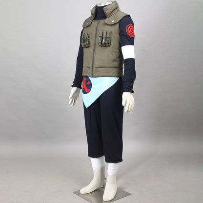 Anime Naruto Costume Asuma Sarutobi Cosplay Costume with Headband for Men Kids Halloween