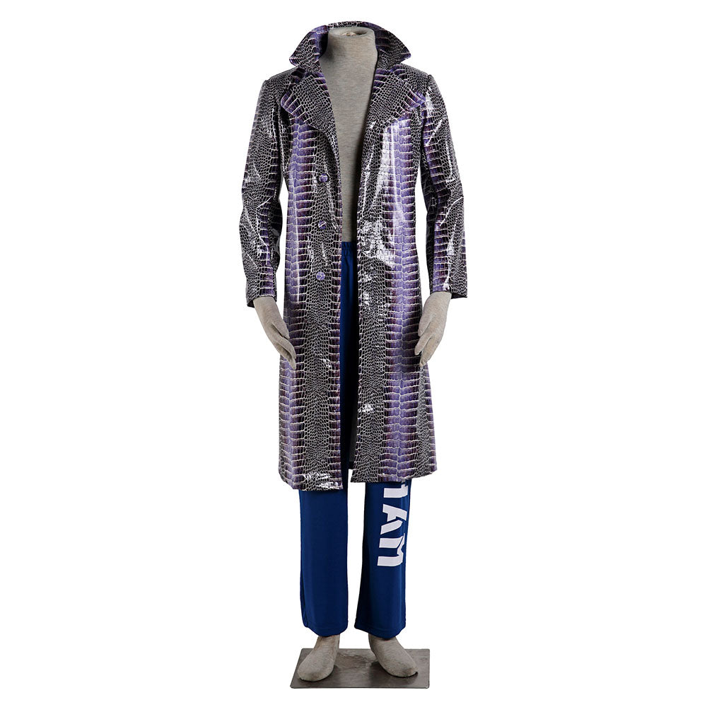 The Suicide Squad The Joker Cosplay Costume Long Coat with Pants Men and Kids Halloween