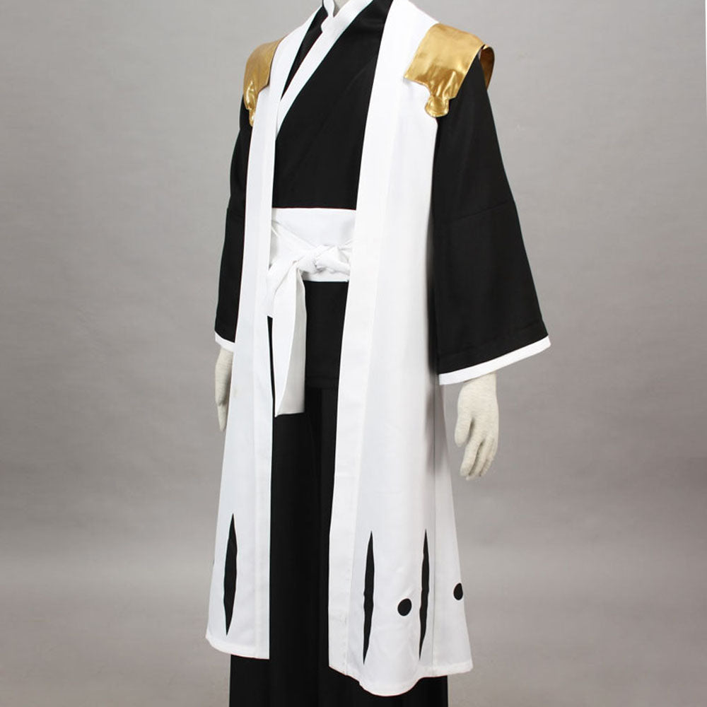 Anime 7th Division Captain Beast Swordsman Cosplay Costume Set with Golden Shoulder Armor for Men Kids