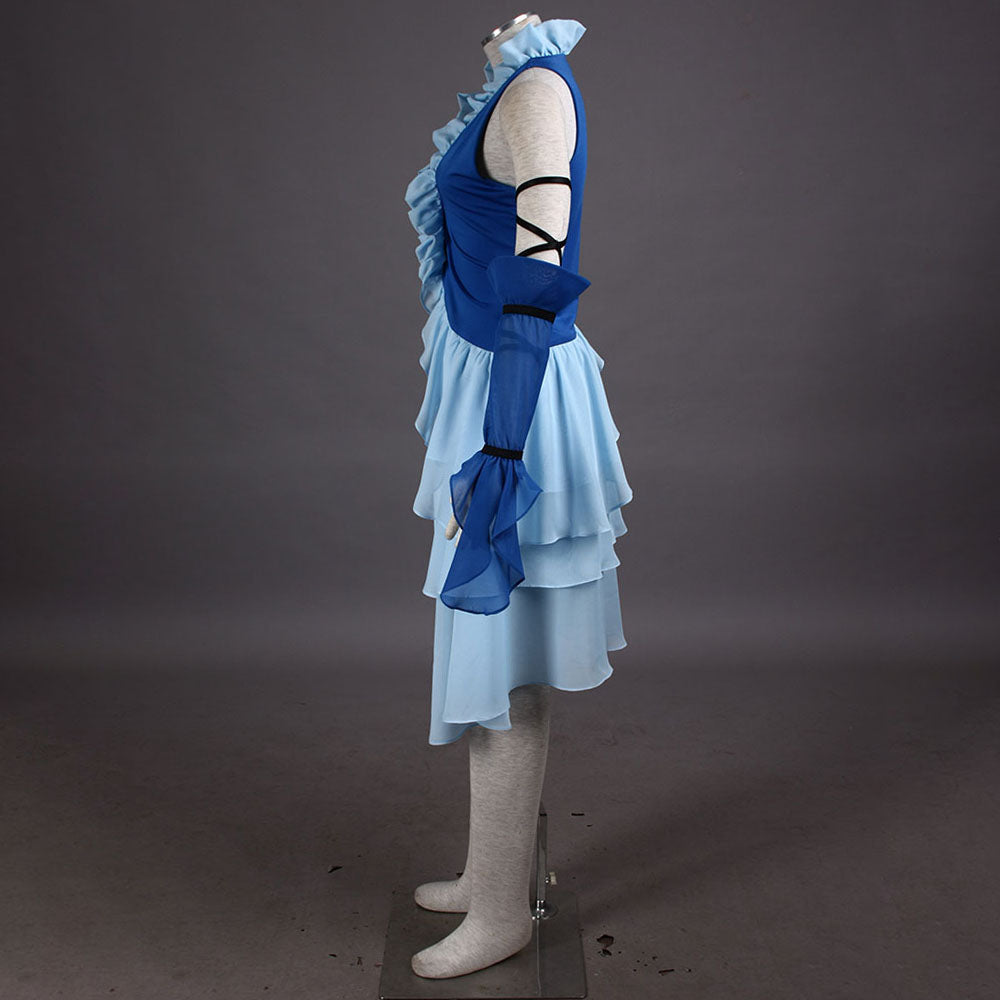 Game Final Fantasy 10 Yuna Singer Cosplay Costume Outfits with Accessories Women Kids Halloween