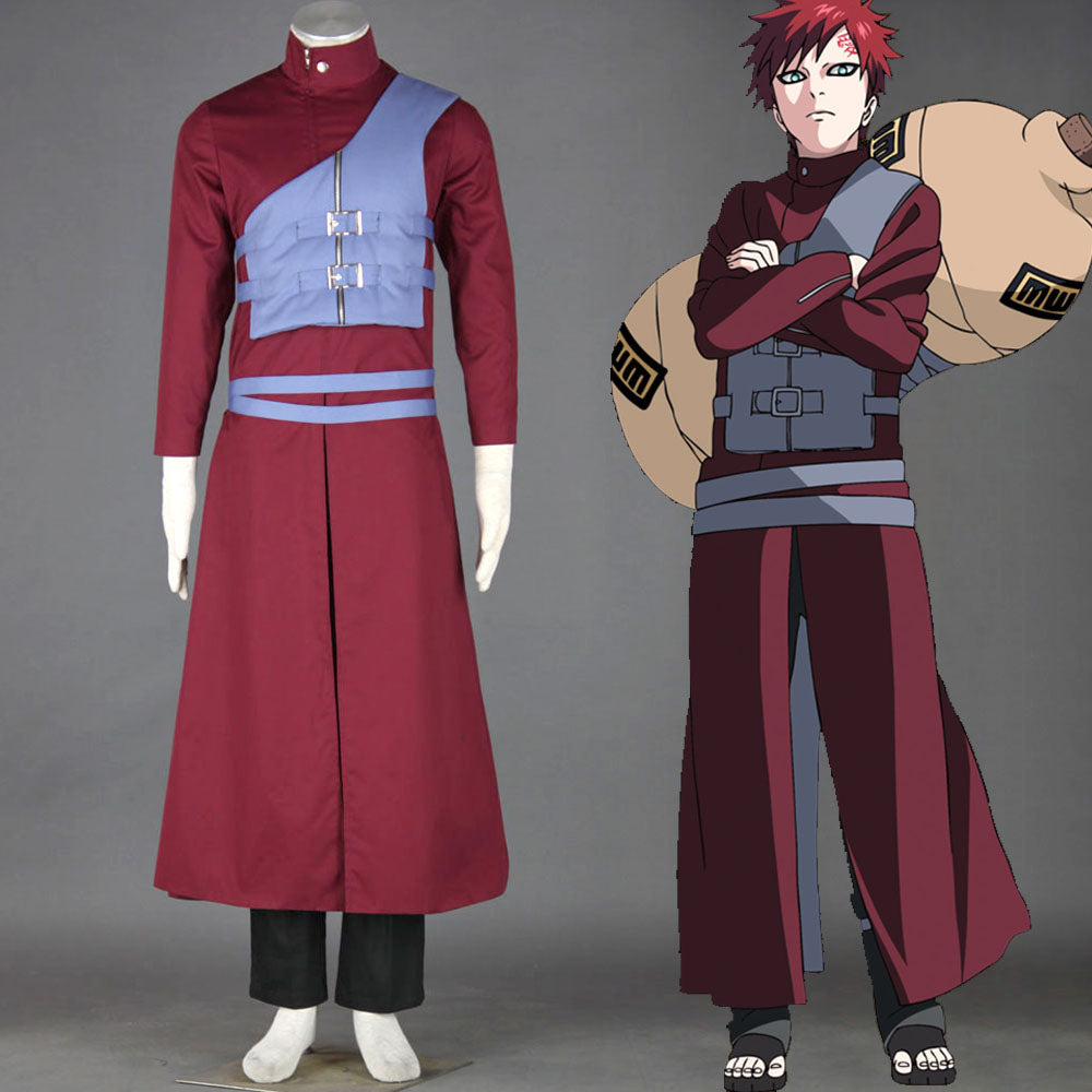 Anime Naruto Costume Gaara Cosplay Costume full Outfit for Men Kids Halloween