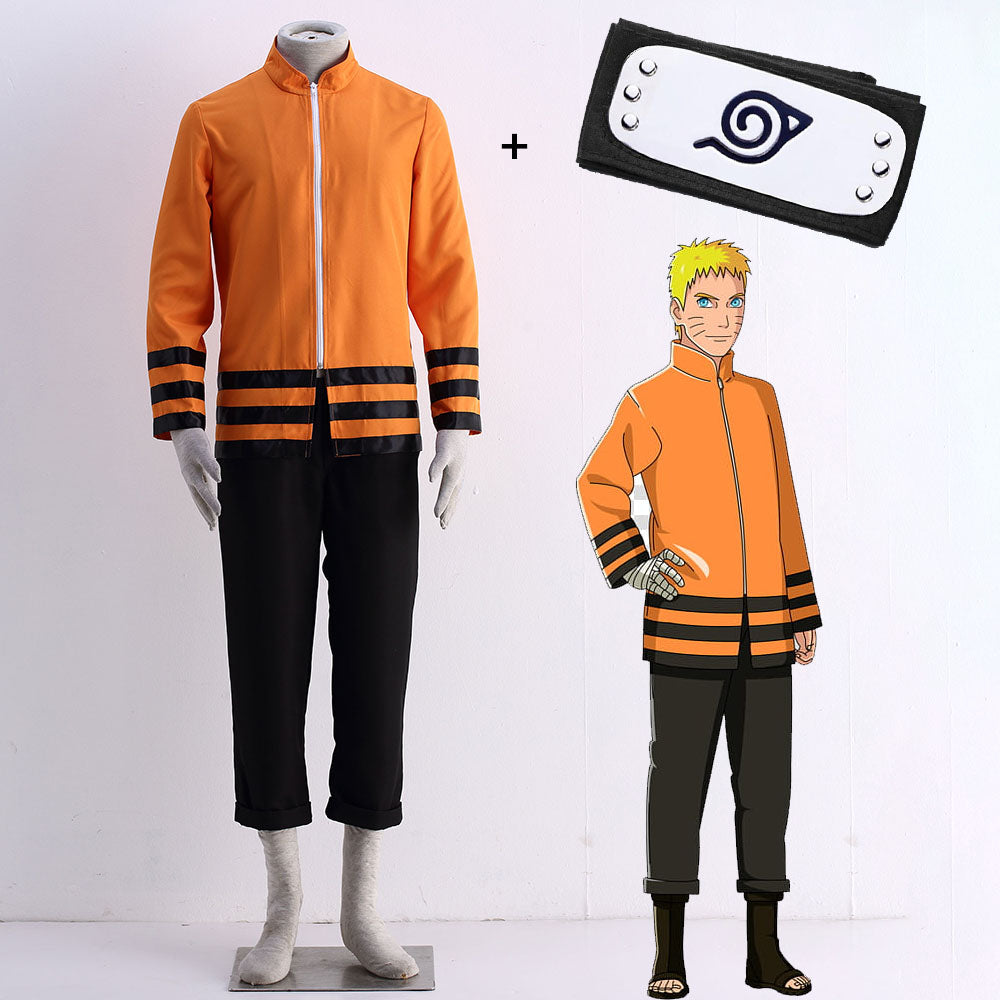 Anime Boruto Costume Naruto as Father Cosplay Uniform for Men Kids Halloween