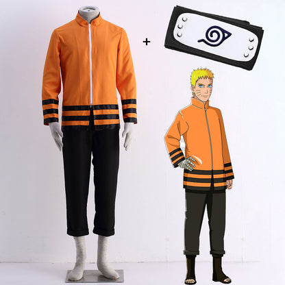 Anime Boruto Costume Naruto as Father Cosplay Uniform for Men Kids Halloween