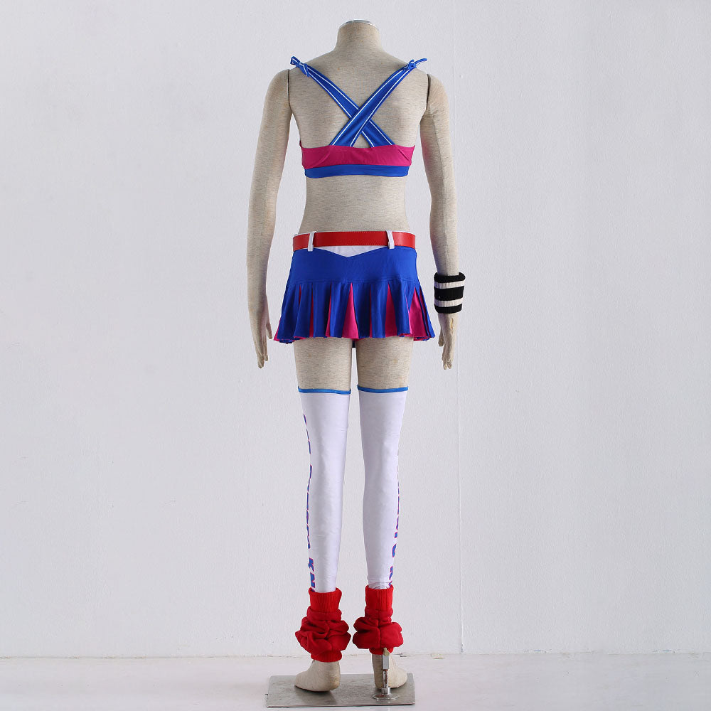 Halloween Game Lollipop Chainsaw Juliet Cheerleading Costume Cosplay full Suits Women and Kids