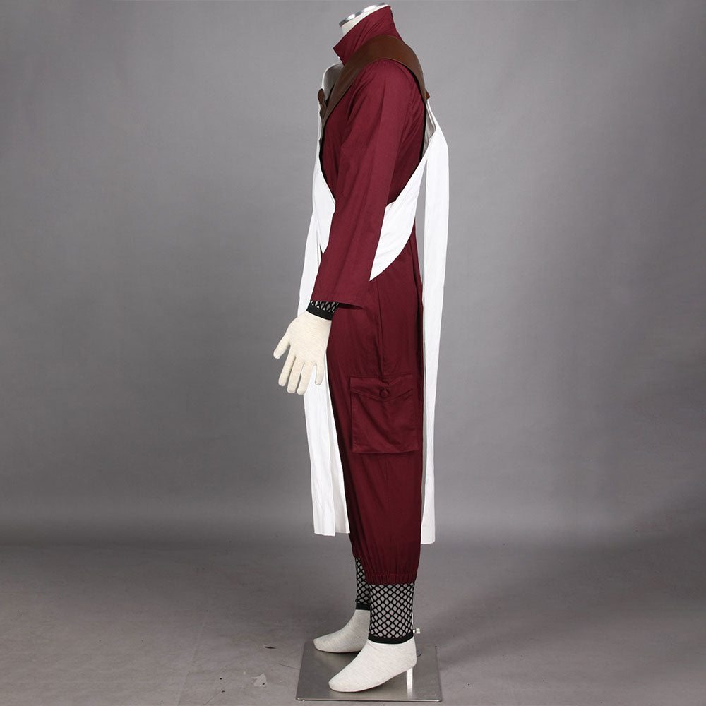 Anime Naruto Costume Gaara Cosplay Burgundy Costume full Outfit Men Kids Halloween