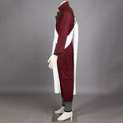 Anime Naruto Costume Gaara Cosplay Burgundy Costume full Outfit Men Kids Halloween