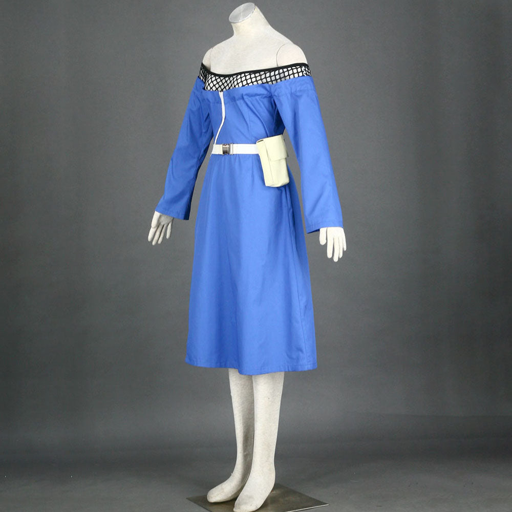 Anime Naruto Costume Mizukage Mei Terumi Cosplay Blue Dress Costume with Mizukage  Hat for Women Kids