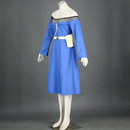 Anime Naruto Costume Mizukage Mei Terumi Cosplay Blue Dress Costume with Mizukage  Hat for Women Kids