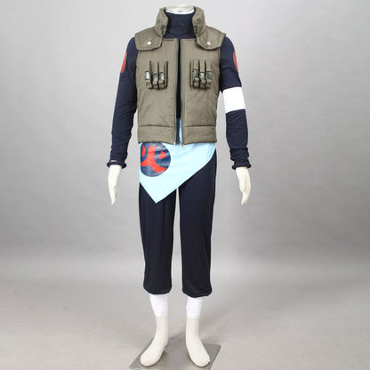 Anime Naruto Costume Asuma Sarutobi Cosplay Costume with Headband for Men Kids Halloween