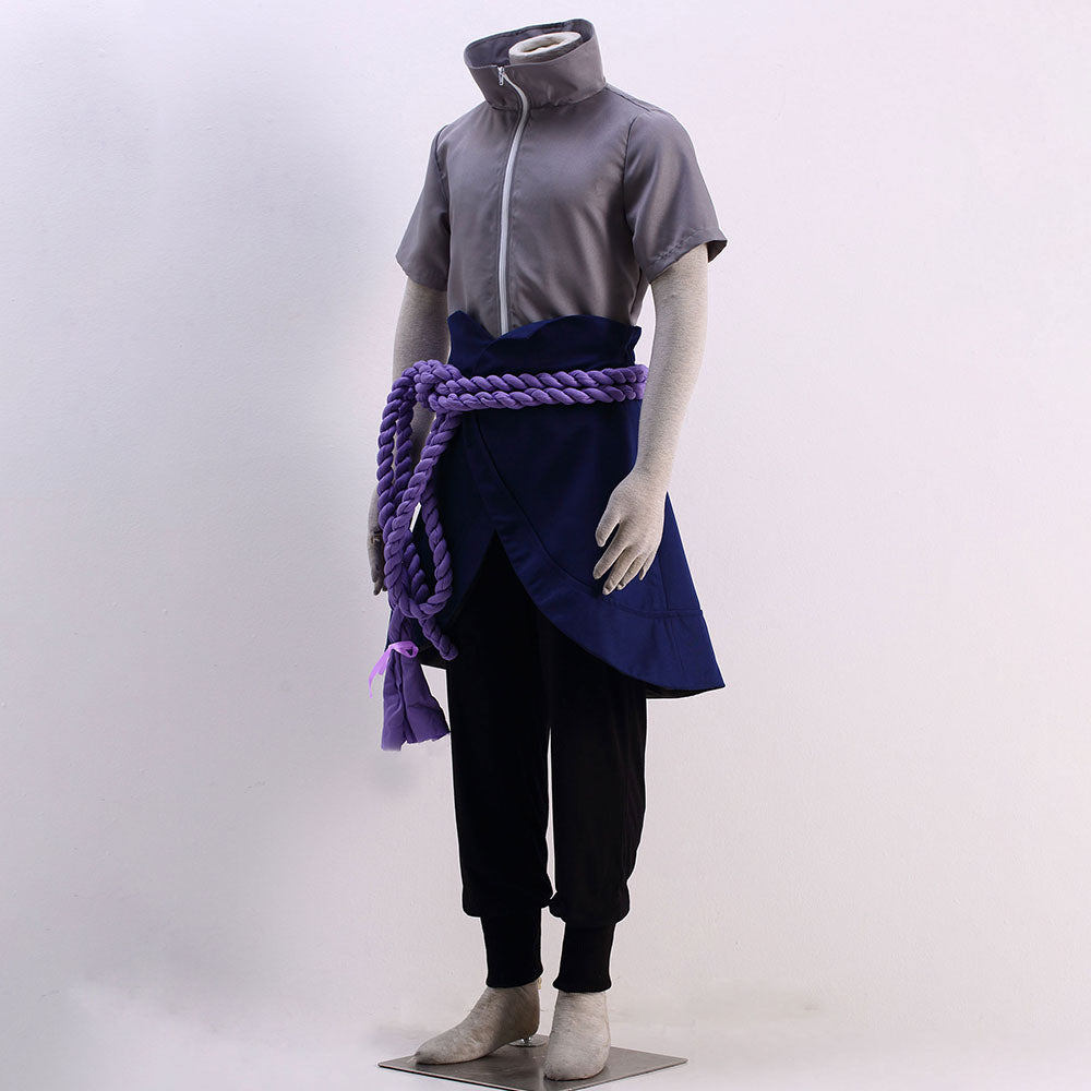Anime Naruto Costume Sasuke Ninja War Cosplay Costume full Outfit for Men Kids Halloween