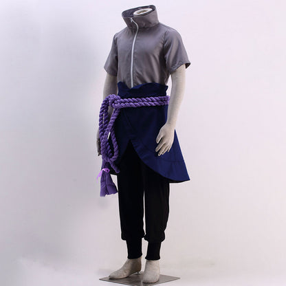 Anime Naruto Costume Sasuke Ninja War Cosplay Costume full Outfit for Men Kids Halloween