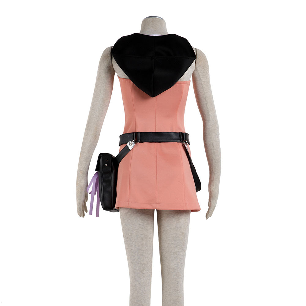 Game Kingdom Hearts Kairi Cosplay Costume Outfit with Bag Accessories Women and Kids Halloween