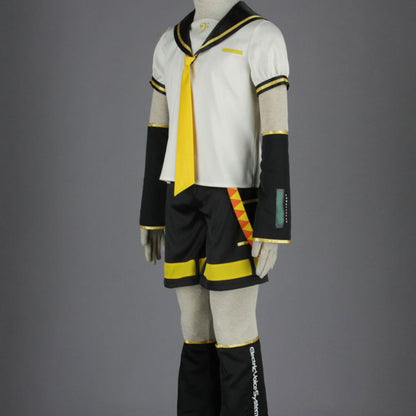 Blond Yellow Cyber Music Idol Costume Set with Accessories for Men and Kids