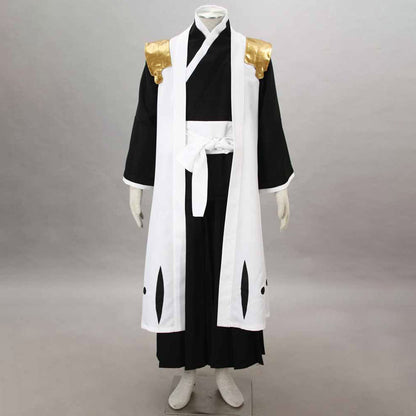 Anime 7th Division Captain Beast Swordsman Cosplay Costume Set with Golden Shoulder Armor for Men Kids