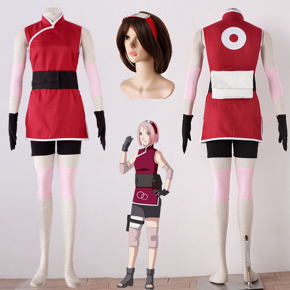 Naruto The Last Costume Sakura Cosplay Costume for Women Kids