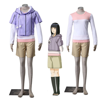 Anime Boruto Costume Hinata Mom Style Cosplay Costume Women Kids Halloween