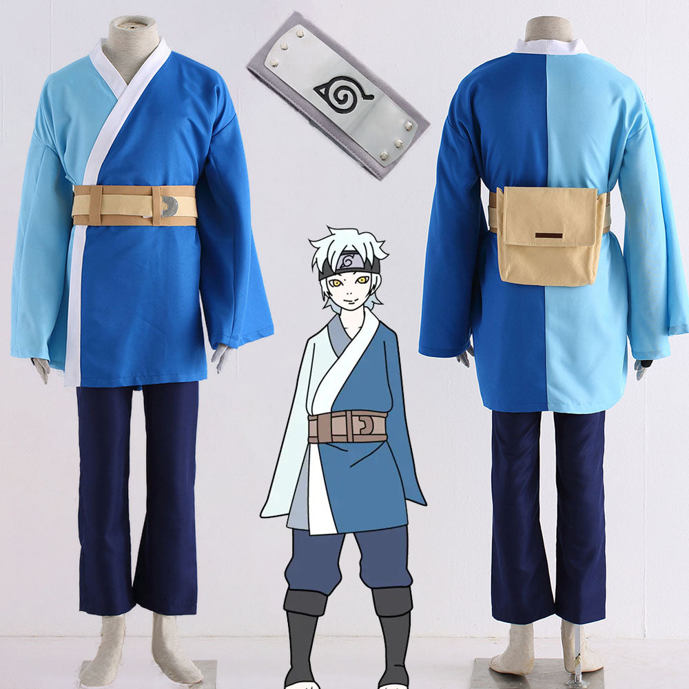 Anime Boruto Costume Mitsuki Cosplay Costume Outfit with Headband for Men Kids