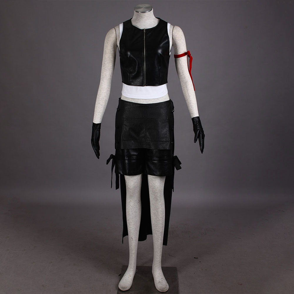 Game Final Fantasy 7 Tifa Lockhart Cosplay Costume Outfit with Accessories Women Kids Halloween