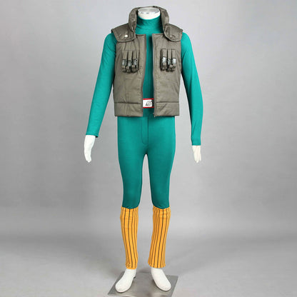 Anime Naruto Costume Might Guy Cosplay Green Jumpsuit Full Set for Men Kids Halloween