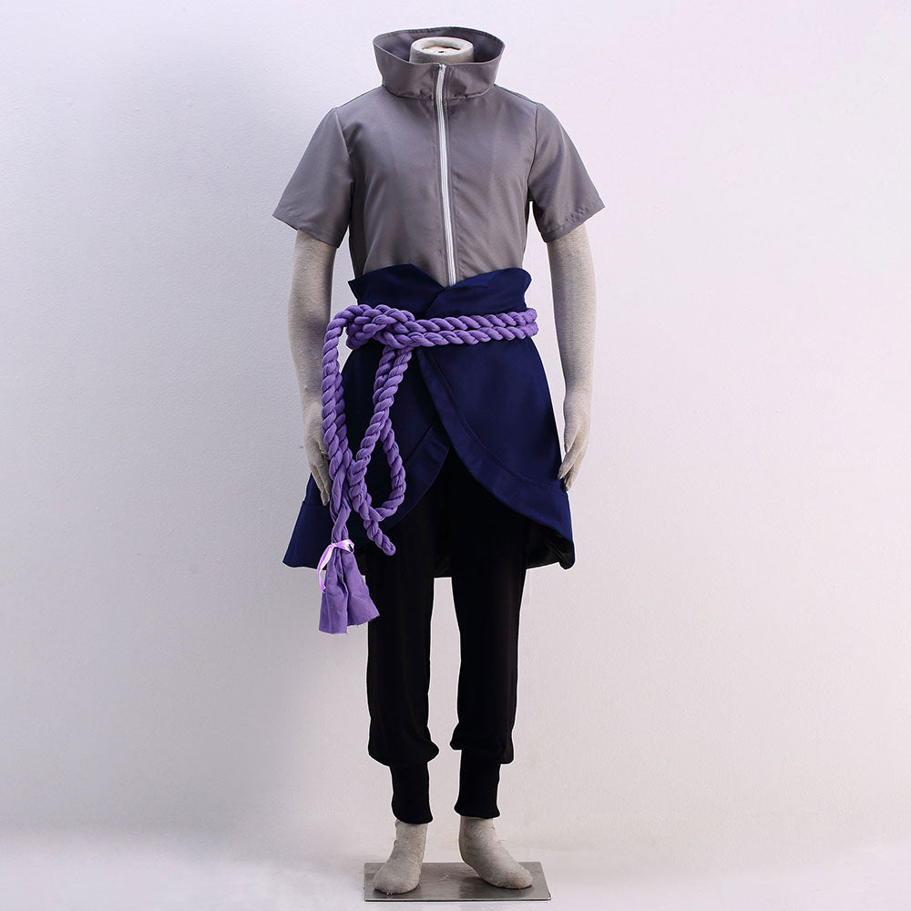 Anime Naruto Costume Sasuke Ninja War Cosplay Costume full Outfit for Men Kids Halloween