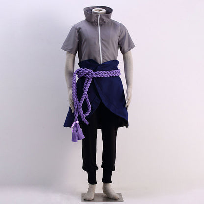 Anime Naruto Costume Sasuke Ninja War Cosplay Costume full Outfit for Men Kids Halloween