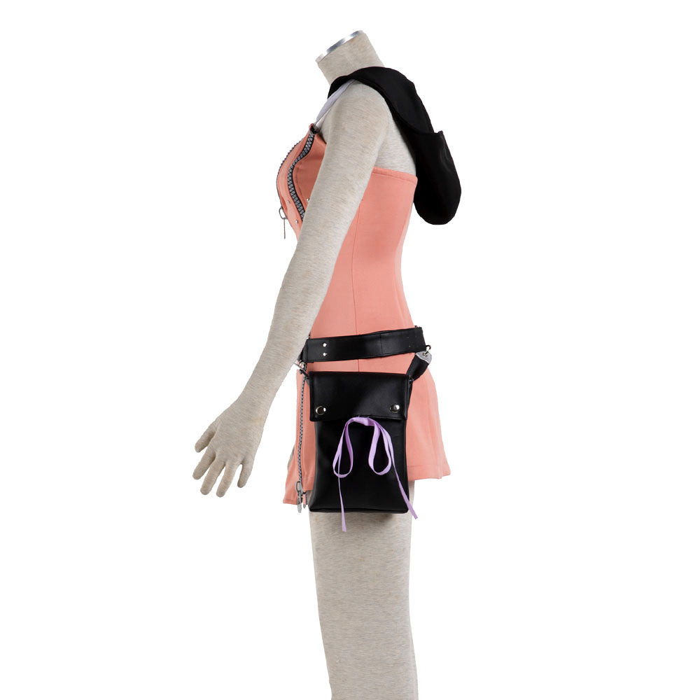 Game Kingdom Hearts Kairi Cosplay Costume Outfit with Bag Accessories Women and Kids Halloween