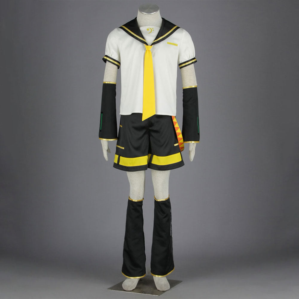Blond Yellow Cyber Music Idol Costume Set with Accessories for Men and Kids