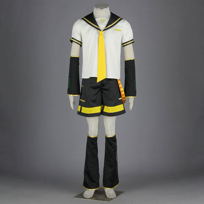 Blond Yellow Cyber Music Idol Costume Set with Accessories for Men and Kids