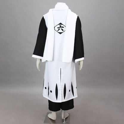 Anime 6th Division Captain White Scarf Noble Swordsman Cosplay Costume for Men Kids